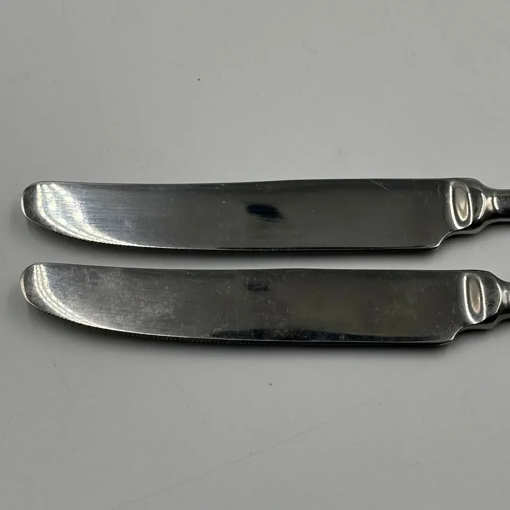Set two Gibson Coca-Cola Embossed Stainless Steel Butter Knives Knife